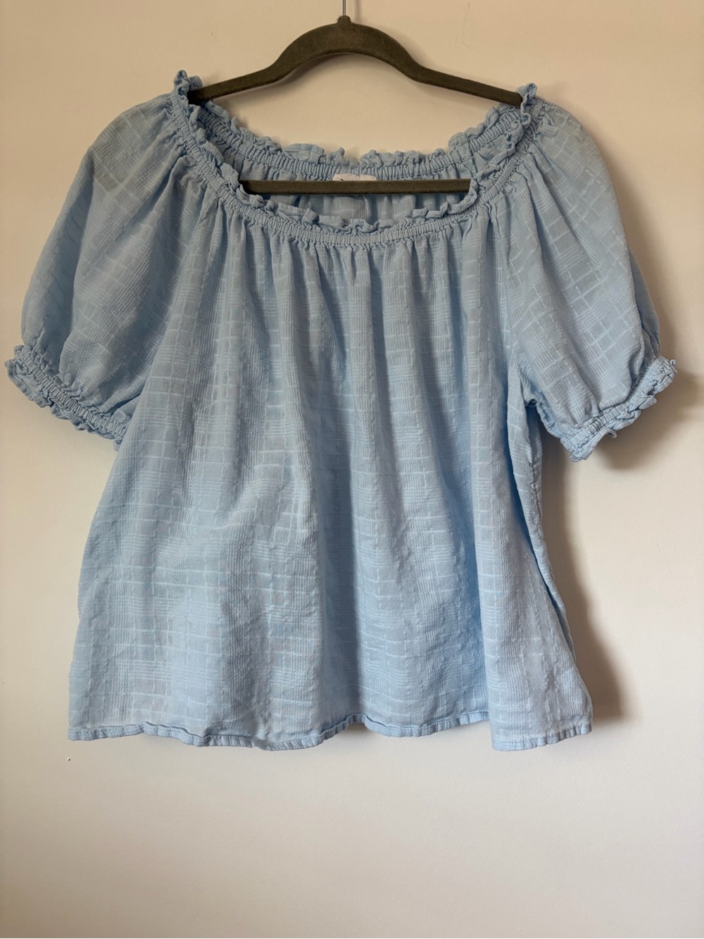 GAP puff sleeve cotton blouse size S cottage core prairie farmhouse feminine S